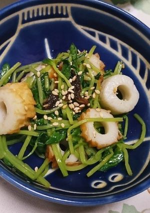 *豆苗&ちくわの梅干し和え*-レシピのメイン写真