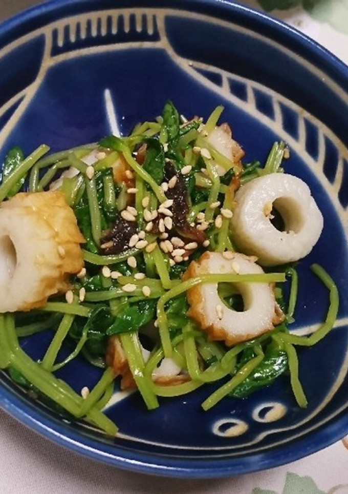 *豆苗&ちくわの梅干し和え*-レシピのメイン写真