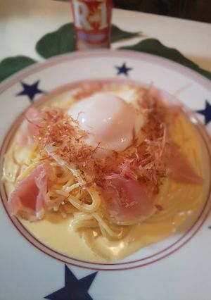 レイワカルボ(冷製和風カルボナーラ)令和-レシピのメイン写真