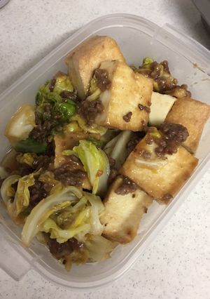 ひき肉と厚揚げ、キャベツの炒め和え-レシピのメイン写真
