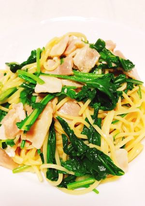 ベーコンとルッコラセルバチカ のパスタ-レシピのメイン写真
