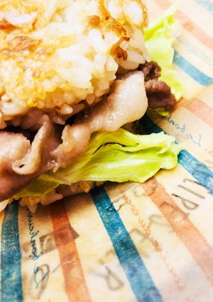 残りご飯で♡もち麦ライスバーガー-レシピのメイン写真