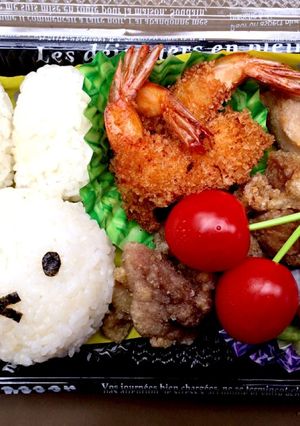 ミッフィお弁当!みつせ鶏塩唐揚げ付き!-レシピのメイン写真