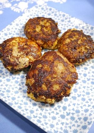 糖質オフ！ダブル卵ハンバーグ-レシピのメイン写真