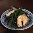 茄子とつるなと鶏ささみの辛子和え