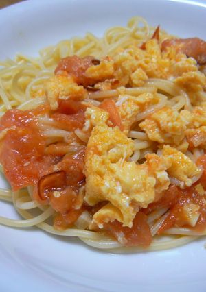 卵トマトパスタ-レシピのメイン写真