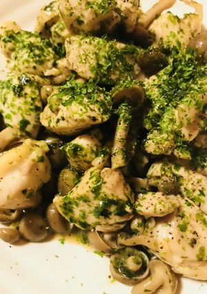 シンプル☆鶏肉&茸の海苔バター醤油炒め-レシピのメイン写真