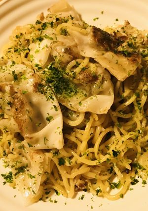 シンプル●レトルト餃子＆タレ焼きそば-レシピのメイン写真