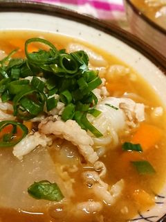 食欲UP~!【豚肉のピリ辛おかずスープ】-レシピのメイン写真