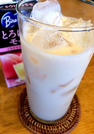 ピーチ・アイスミルクティー-レシピのメイン写真