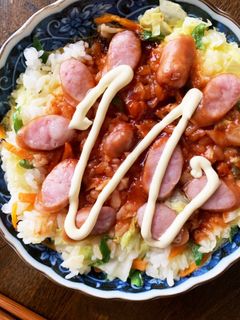 レンジでライスお好み焼き-レシピのメイン写真