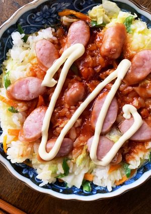 レンジでライスお好み焼き-レシピのメイン写真
