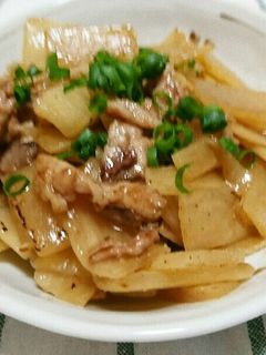 大根と豚こま肉のオイスターソース炒め-レシピのメイン写真