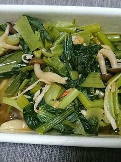 小松菜としめじとカニカマの煮浸し-レシピのメイン写真