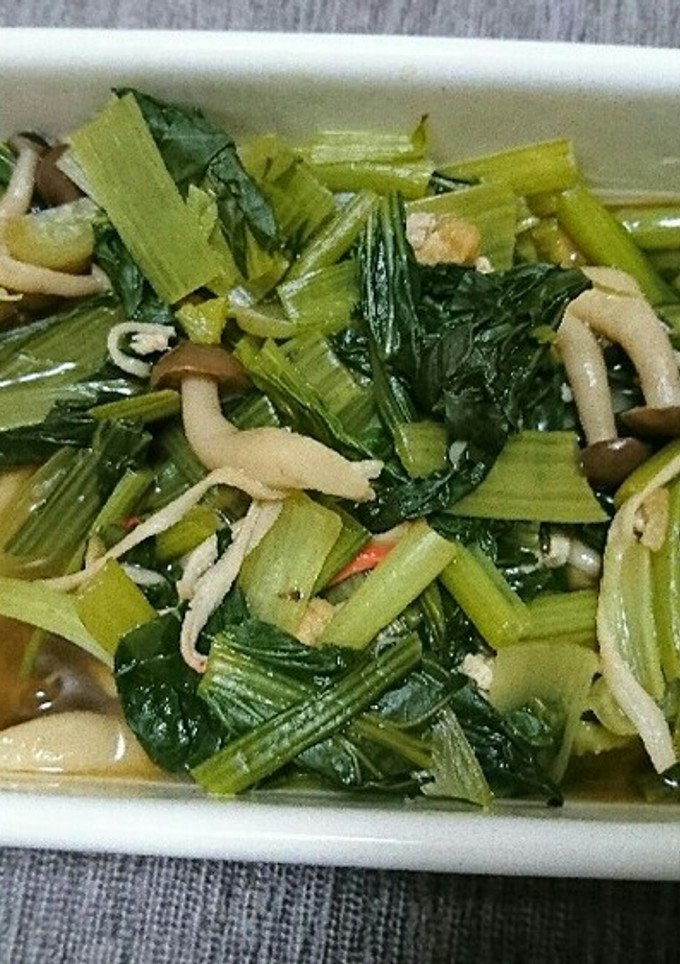 小松菜としめじとカニカマの煮浸し-レシピのメイン写真