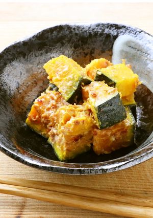 「だしがら活用おかか」で簡単ぼちゃサラダ-レシピのメイン写真
