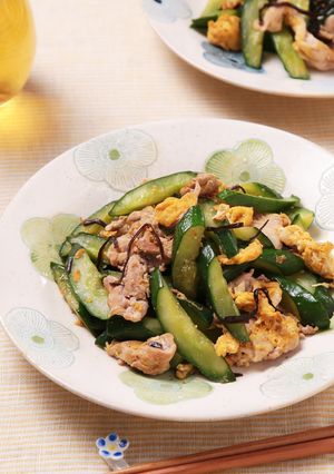 きゅうりと豚肉のやみつき☆塩昆布炒め-レシピのメイン写真