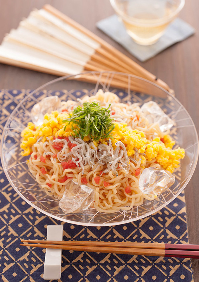 小梅としらすのしそ風味冷やしあえ麺-レシピのメイン写真