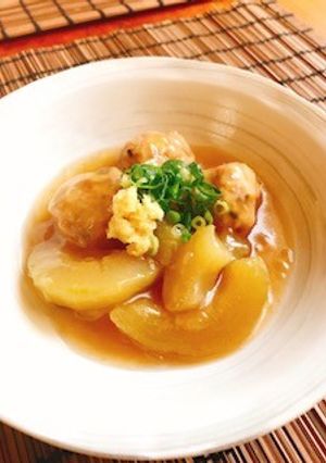 加賀太胡瓜と肉団子のあんかけ-レシピのメイン写真