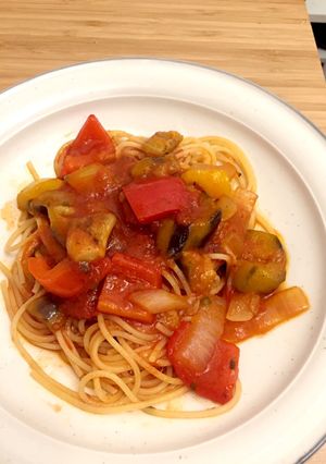 カリッと鶏モモのトマトソース煮込み-レシピのメイン写真