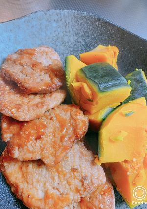 豚ヒレ肉の揚げ焼き蒸しかぼちゃ添え-レシピのメイン写真