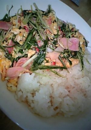 アッサリ水菜丼-レシピのメイン写真