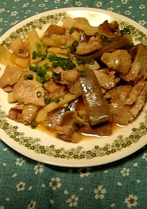豚肉と長芋の甘辛炒め-レシピのメイン写真