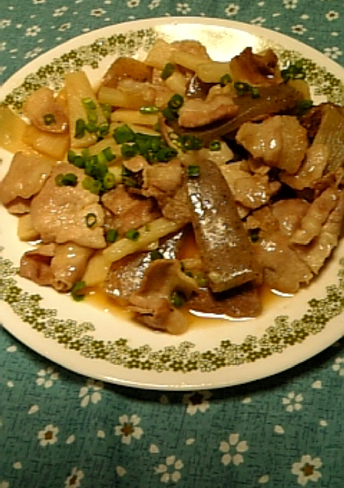 豚肉と長芋の甘辛炒め-レシピのメイン写真