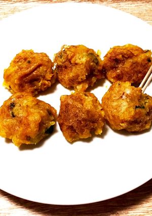 粉不使用!離乳食後期〜たこ焼き風おにぎり-レシピのメイン写真