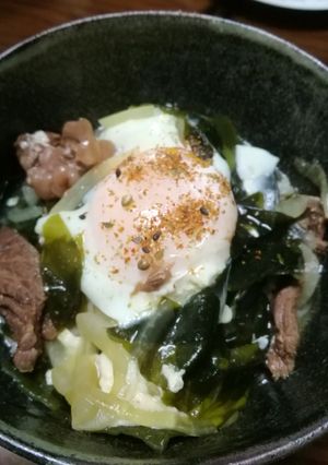 お手軽に鯨の大和煮の丼-レシピのメイン写真