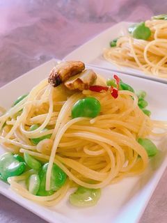 簡単!そら豆でペペロンチーノ-レシピのメイン写真