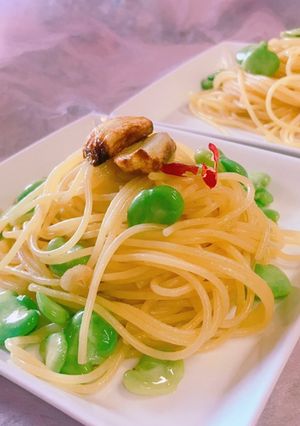 簡単！そら豆でペペロンチーノ-レシピのメイン写真