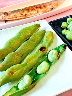 さやのまま!簡単!焼き そら豆-レシピのメイン写真