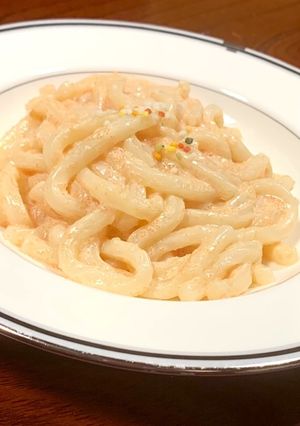 簡単夜食！冷凍うどんでめんたいうどん-レシピのメイン写真
