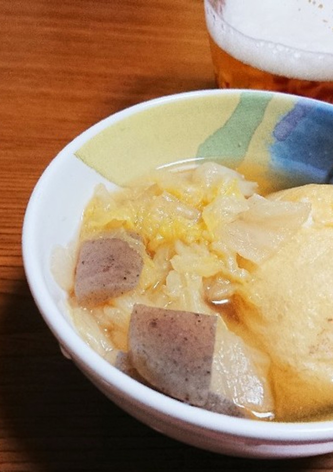 卵入り薄揚げと白菜の煮物-レシピのメイン写真