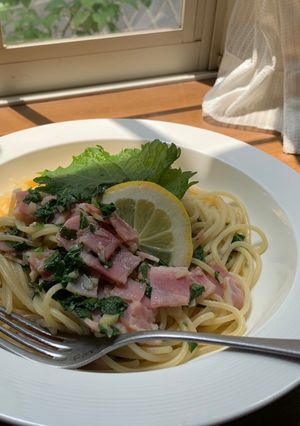 大葉とベーコンのパスタ-レシピのメイン写真