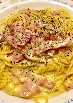 生クリームなしで濃厚カルボナーラ-レシピのメイン写真