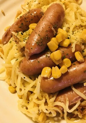 クリームチーズ＆ソーセージ焼きそば-レシピのメイン写真