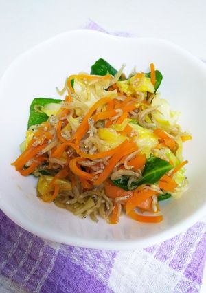 残り野菜とちりめんのササッと炒め煮♪-レシピのメイン写真