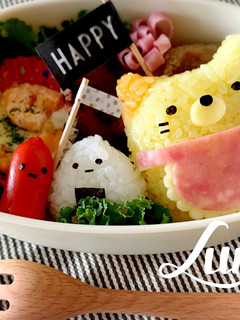 すみっコぐらしキャラ弁エプロンねこ♡-レシピのメイン写真