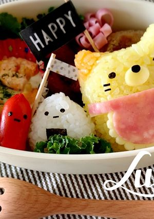 すみっコぐらしキャラ弁エプロンねこ♡-レシピのメイン写真