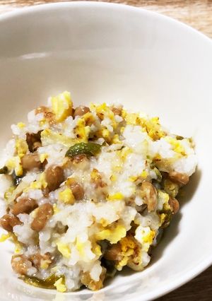 離乳食後期〜ニラと納豆の炒飯風-レシピのメイン写真