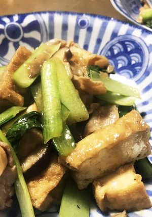 厚揚げと小松菜のオイスターソース炒め-レシピのメイン写真