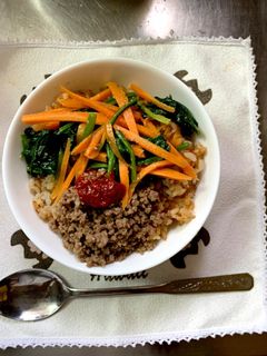 冷凍焼きおにぎりでビビンパ-レシピのメイン写真