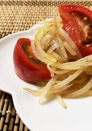 簡単あえるだけトマトともやしのナムル-レシピのメイン写真