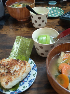 焼きおむすびの朝ごはん-レシピのメイン写真