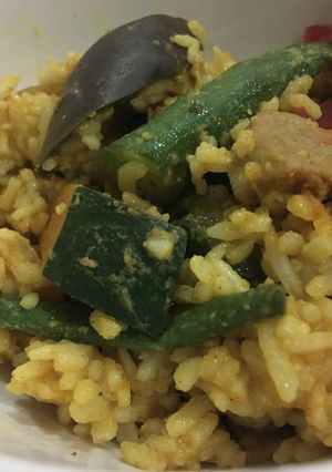 ごろごろ夏野菜のカレーピラフ-レシピのメイン写真