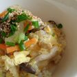 しめじと天かすの卵丼