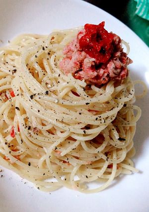 シーチキンと梅肉のパスタ-レシピのメイン写真