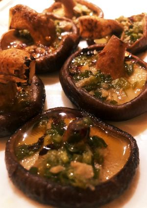 椎茸の蒸し焼き 香味ネギ油で-レシピのメイン写真